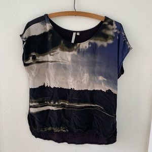 Silk graphic t shirt